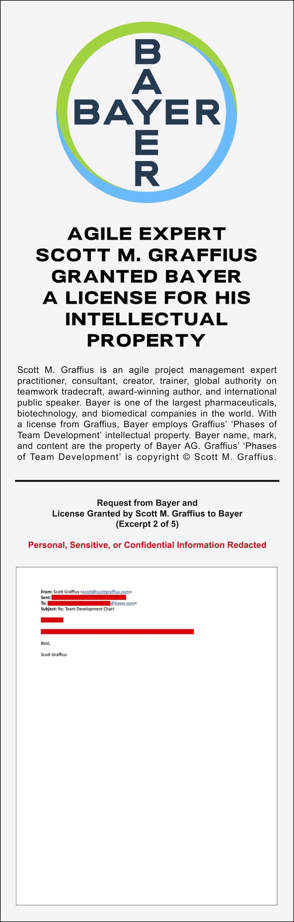 Agile Expert Scott M Graffius Granted Bayer a License for His Intellectual Property - AgileScrumGuide_com - Exhibit - 2 - LwRes